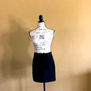 Suede mini skirt